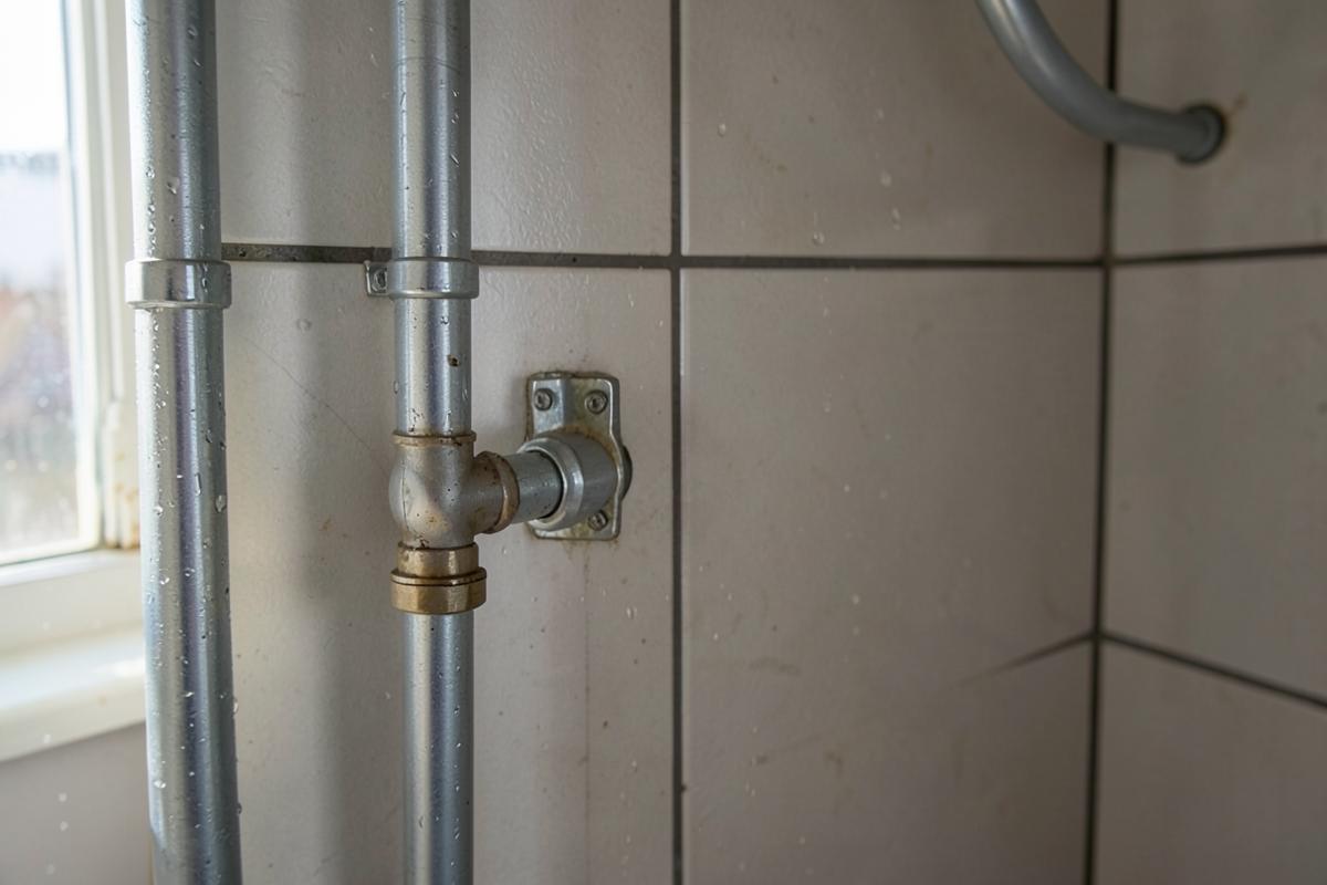 Külma vee torud vannitoa seinal, kust kostub hommikune müra